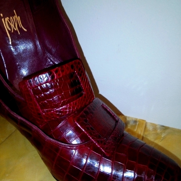 Joseph Other - Joseph Red Loafers Slip-Ons Leather Elegance